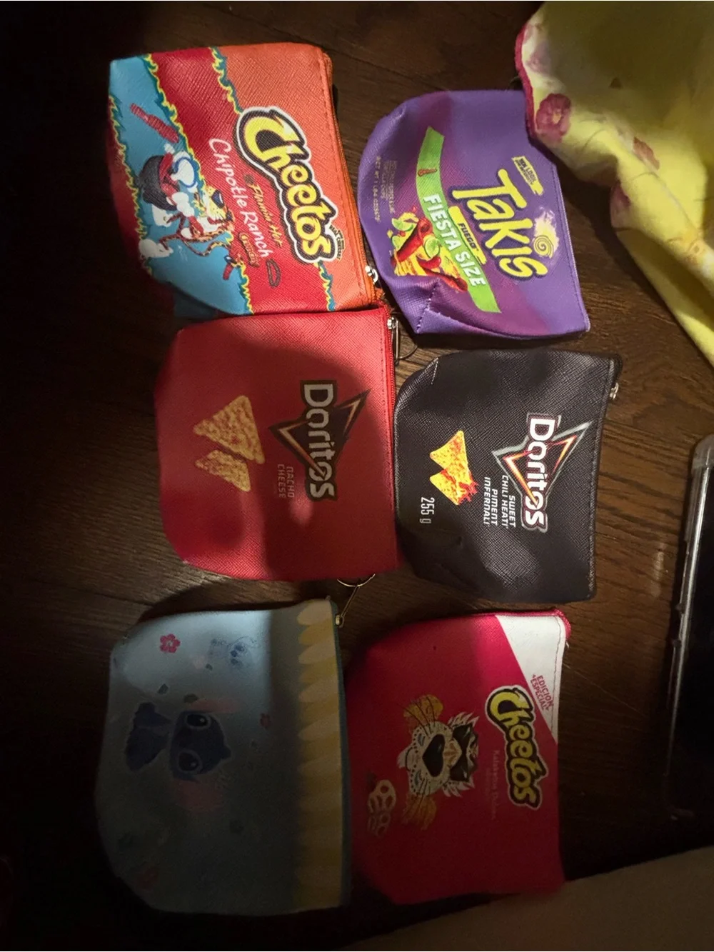 Snack Brand Coin Pouches - Cheetos, Doritos, Takis Designs